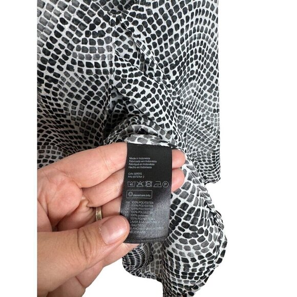 H&M Spotted Sleeveless Blouse Black Size 4 - Picture 3 of 4